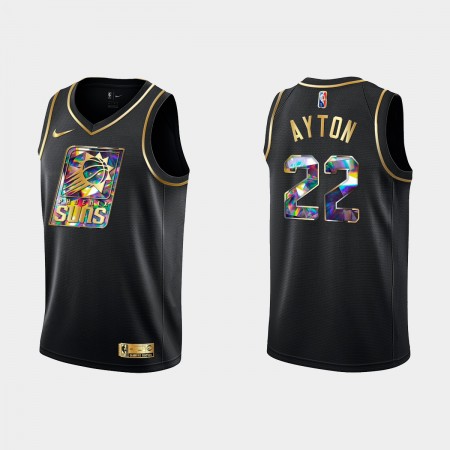 Maglia NBA Phoenix Suns Deandre Ayton 22 Nike 2021-22 Nero Golden Edition 75th Anniversary Diamond Swingman - Uomo